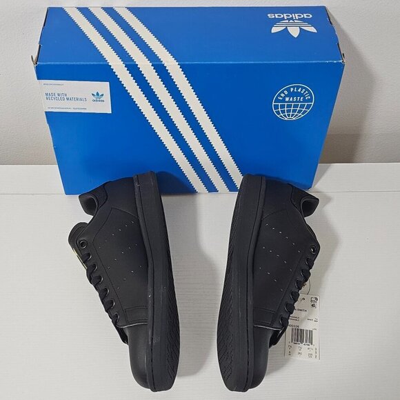 Adidas Stan Smith  'BLACK SEMI SOLAR YELLOW'  Men's Shoes Size 8   H00326 - Picture 3 of 7